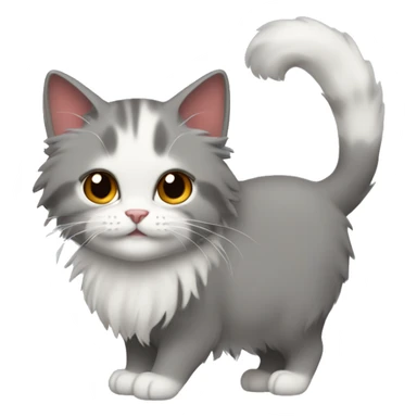 2 cats, first red girl, the second forest cat with long hair and gray Color  sticker