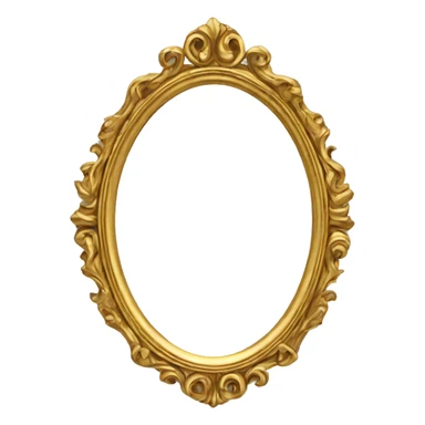 Vintage golden frame mirror sticker