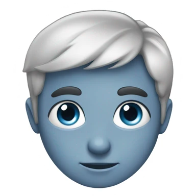 blue eye, square face shape,side hair,pimple sticker