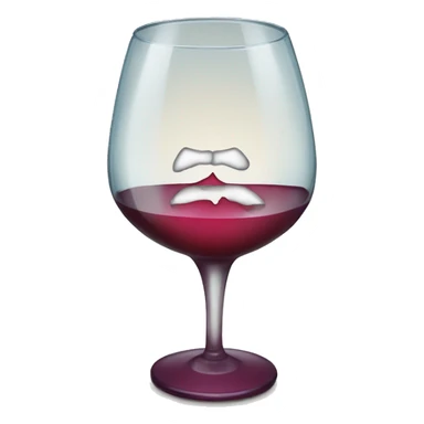 Wine glass with a kiss ln it sticker