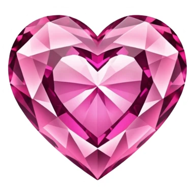 glitter pink crystal heart sticker