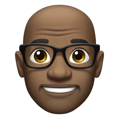 deon sanders with small round face and suit and glasses and buzz cut and small black eyes and small gray beard and small black eyes and wrinkled forehead sticker