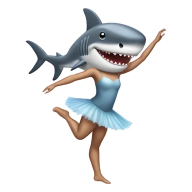 Shark ballerina sticker