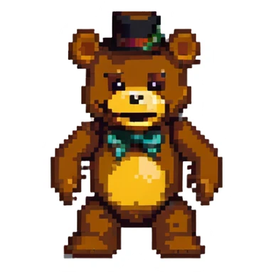 Freddy Fazbear from Five Nights at Freddy's game sticker