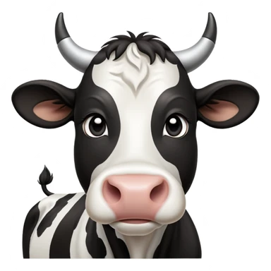 cinematic-noble-black-and-white-cow-portrait-emoji,-poised-and-regal,-with-a-large,-sturdy-build-and-a-beautifully-patterned-hide-of-rich-black-accented-by-crisp-white-patches,-deep-set-soulful-brown-eyes,-simplified-yet-sharp-and-sophi (2) sticker