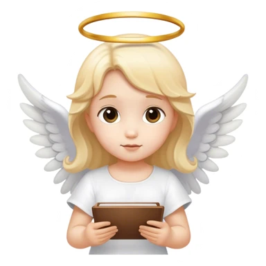 little angel with a list sticker