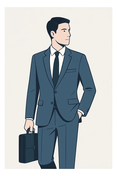businessman, modern, clean style sticker