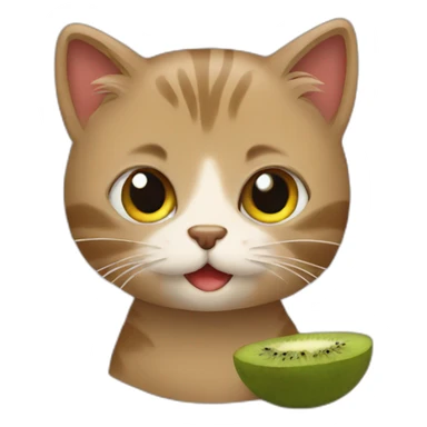 Cat kiwi sticker