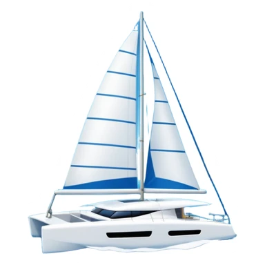 a catamaran sailing the waves sticker