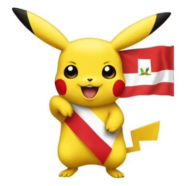 Pikachu Perú flag sticker