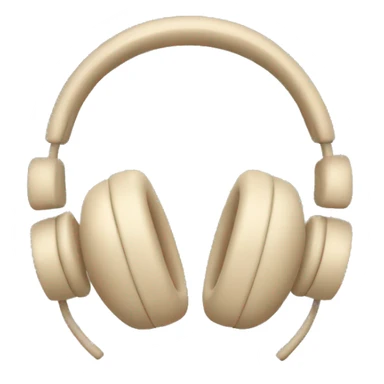 beige apple headphones with beige bows tied on the sides sticker