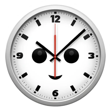 wall clock with numbers and hands sticker