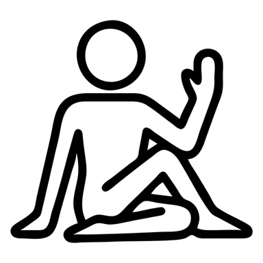 icon on the theme of yoga half spinal twist classes.  sticker