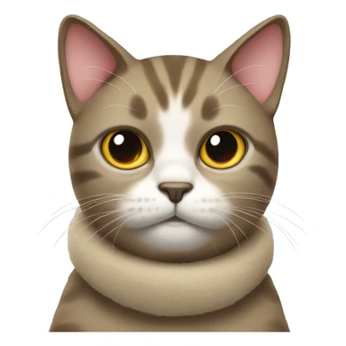 a cat with bo sticker