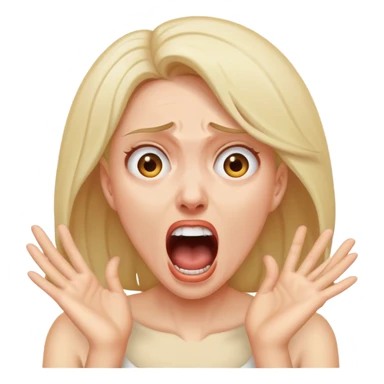 woman screaming in despair sticker