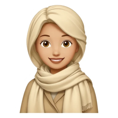A woman wearing a cream pashmina who likes to walk sticker