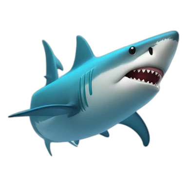 Un requin qui fait du surf sticker