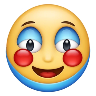 make a emoji for my discord with the theme funny red blue and light sticker