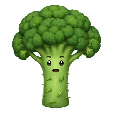 Broccoli with muscles sticker