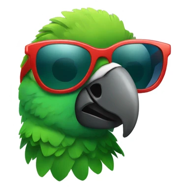 Parrot with sunglasses sticker