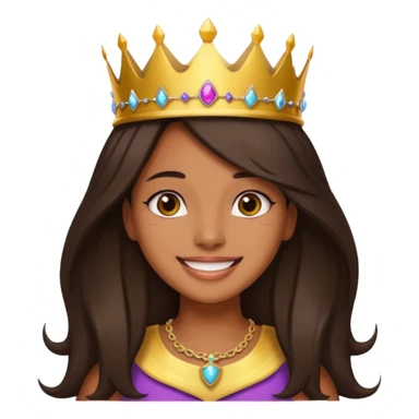 Chica piel morena con corona 👸🏽 sticker