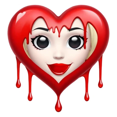 Harley Quinn heart sticker