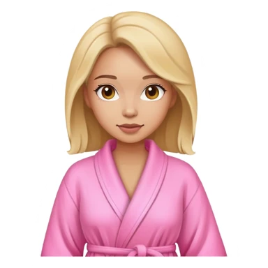 Beautiful woman in pink bathrobe sticker
