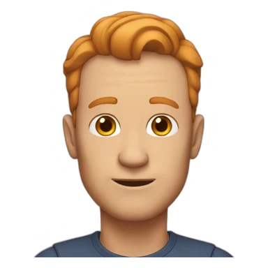 Middle aged man, slightly ginger, large ears sticker