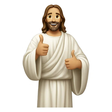 Jesus Christ giving thumbs up sticker