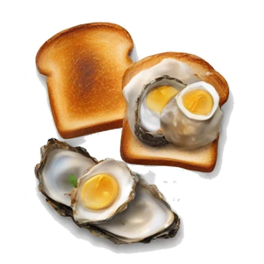burnt toast, cheeky turkey and oysters sticker