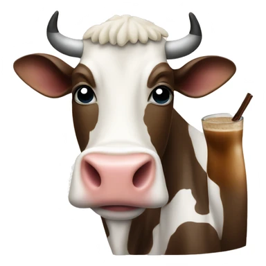 cow holding an espresso martini  sticker