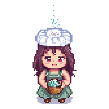 Salt Bae meme character sprinkling salt, pixel art style, no text sticker