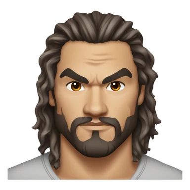 realistic jason momoa wearing tee sticker