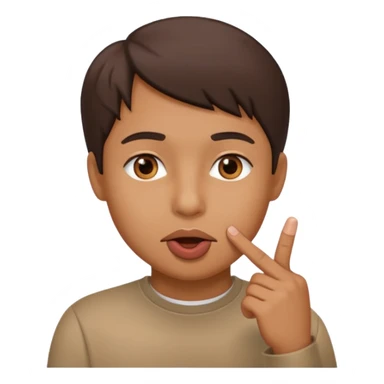 Quiero una cara con un la punta del dedo dentro de la boca modo coqueto sticker