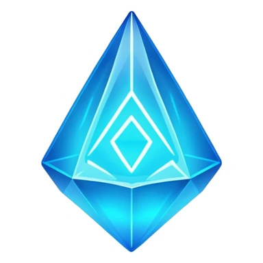 neon blue glowing plumbob sticker