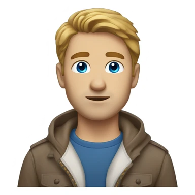 guy with light brown hair blue eyes and an eagle beak  sticker