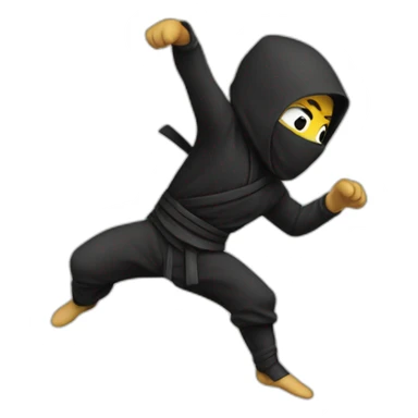 Jumping ninja sticker