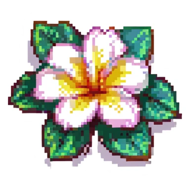 plumeria flower, small, colorful sticker