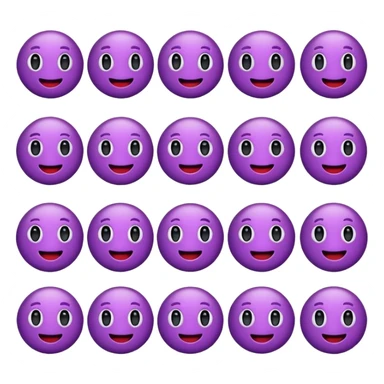 Crea emoticonos morados de cosas random  sticker