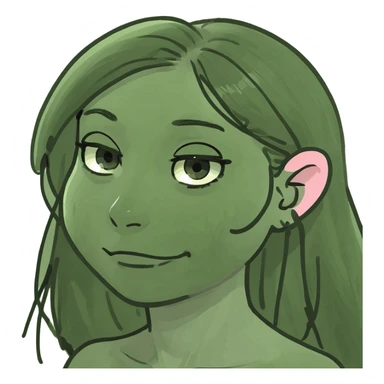 Putting hair behind ear while blushing  sticker