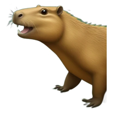 Capibara sur un crocodile sticker