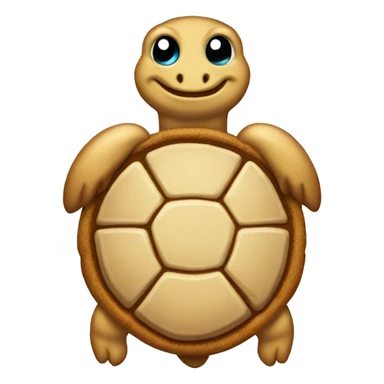 A cookie turtle that look like a turtle sticker