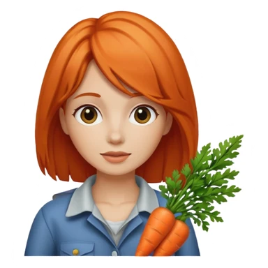 carrot haired woman sticker