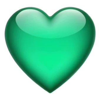 Emerald green heart sticker