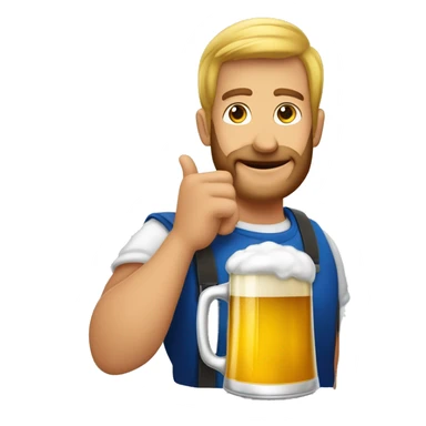 homem COM BRAÇO LEVANTADO SEGURANDO UMA CANECA de cerveja  sticker