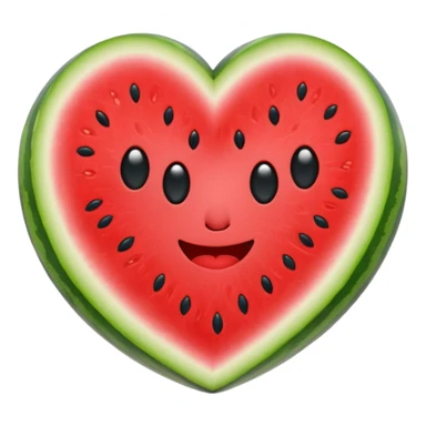 heart watermelon sticker
