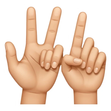 2 pointing fingers sticker