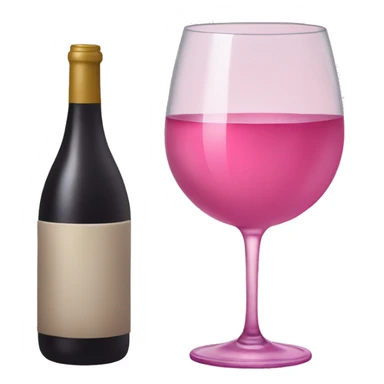 pink glass of wine  sticker