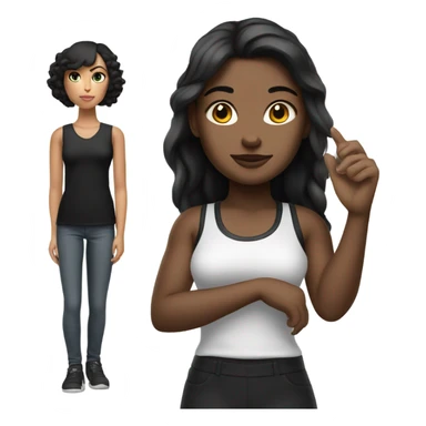 realistic sleek thick black puma - girl  sticker