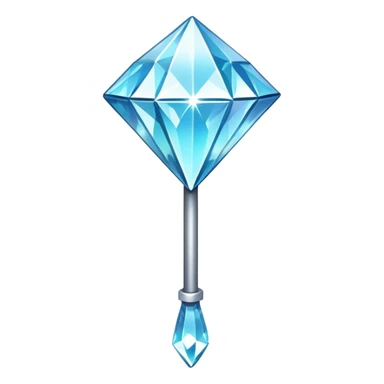 diamond minecraft hoe with sparkles sticker